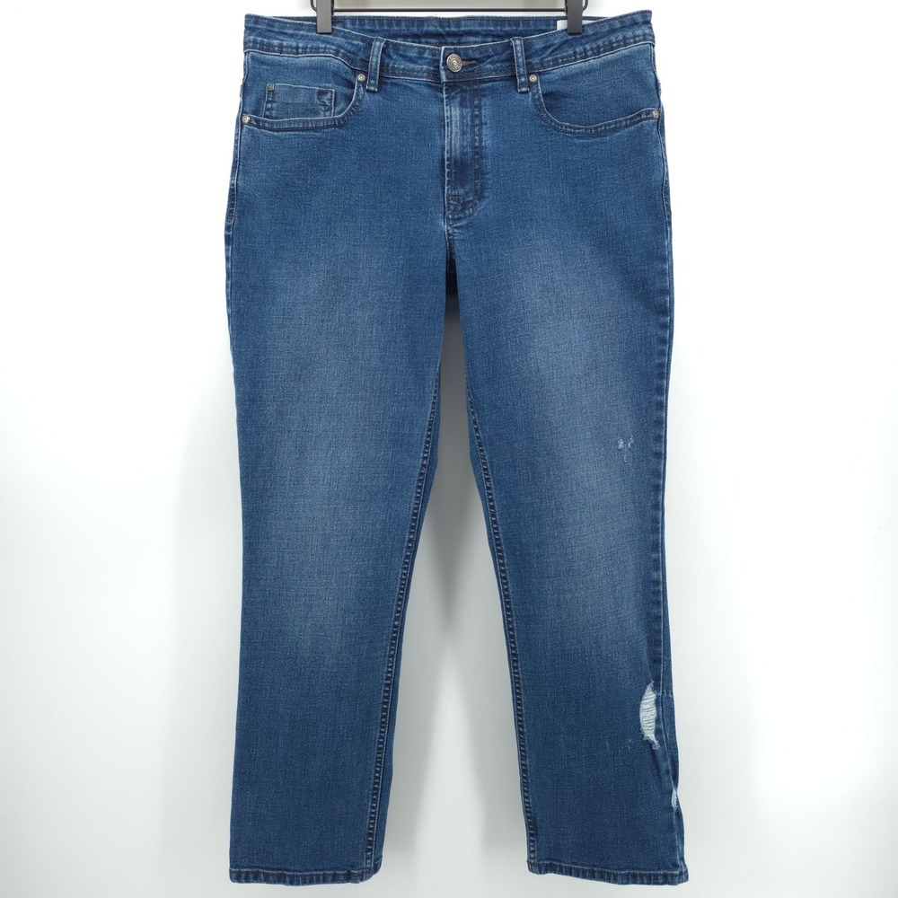 Buffalo David Bitton Men's Jeans Jackson‎ 36x30 Blue Straight Stretch